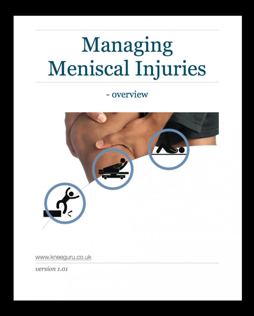 eBook cover- managing meniscal injuries framed